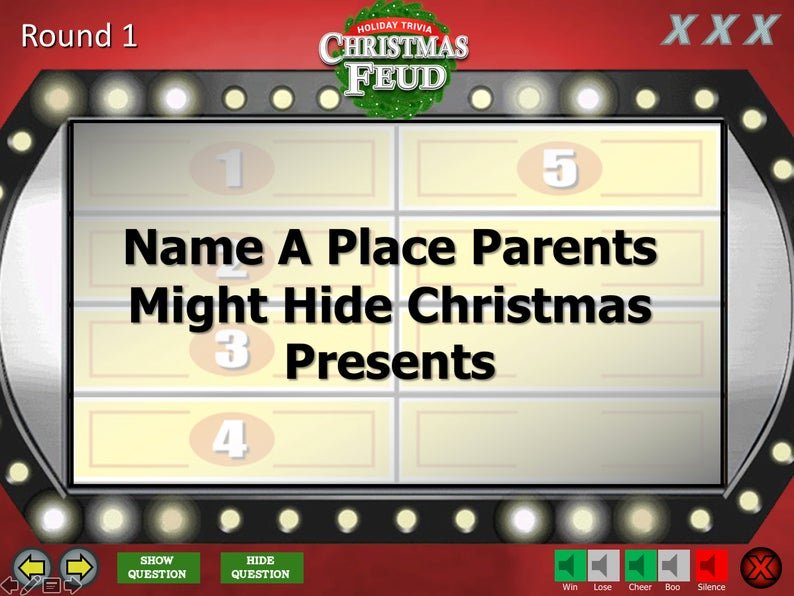 Christmas Family Feud Trivia Powerpoint Game Mac And PC Compatible 